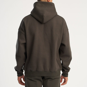 Sudadera con Capucha Extra Grande Personalizada, Bolsillo Oculto Tipo Canguro, Color Sólido, Tela Antiencogimiento, Sudadera con Capucha Estampada de Moda Otoñal en Venta - Product Image 6