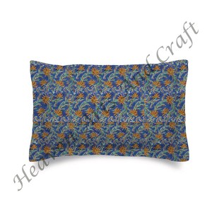 100% Cotton Block Print Pillow <b>Cover</b> Customized Ethnic Indian Floral Series for Home Hotel Colorful Decorative <b>Cushion</b> <b>Cover</b> - Product Image 6