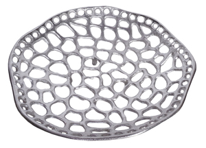 Modern Designer Fruit Dish <b>Napkin</b> Rings <b>Silver</b> Aluminum Tabletop Decorative Bowl for Kitchen or Party Bulk Metal Material - Product Image 2