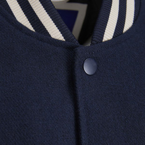 แจ็กเก็ตเบสบอลไซส์ XL อบอุ่นสำหรับผู้ชายผ้าแคนวาสคอตั้งสไตล์สตรีทพร้อมตัวอักษรแฟชั่นใหม่ฤดูหนาว - Product Image 6