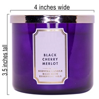 Premium Langdurige Zwarte Kersen Merlot Geurende Soja Wax Kaars In Bulk Huisdecoratie Met Aromatherapie Voor Kerstmis