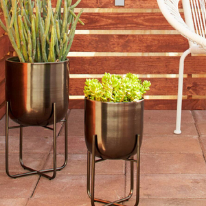 กระถางต้นไม้โลหะสไตล์อุตสาหกรรมแบบชนบทพร้อมการออกแบบคลาสสิกแบบแขวนอินเดีย - Product Image 6