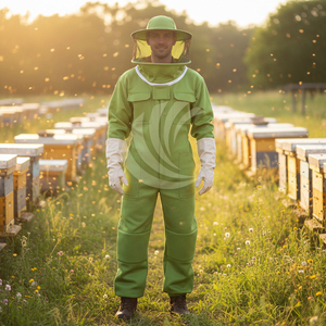 Breathable & Anti-Static Beekeeping Coverall Anti-Bee Work Uniform Protector <b>Clothing</b> Apiculture Tools - Product Image 5