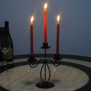 High Quality Handmade <b>Black</b> Powder Coating Metal Candle Holder Iron Decorative <b>Candlestick</b> for Home Decor Luxury Candle Vessel - Product Image 1