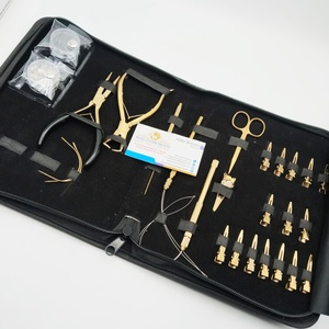 Kit de pinces Microlink en acier inoxydable pour extensions de cheveux Outil de perlage à forte tenue pour cheveux kératine Matériau métallique - Product Image 5