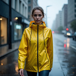 แจ็กเก็ตกันฝนมีซิปสำหรับผู้หญิงเสื้อกันฝนมีน้ำหนักเบาสำหรับปีนเขากลางแจ้ง - Product Image 1