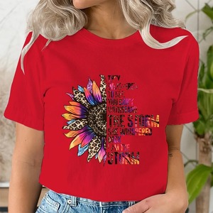 Tendance Design Élégant En Gros Chemise Pour Femmes Qualité Premium T-shirts Imprimés En 3D Nouvelles Chemises Respirantes À Demi-Manches - Product Image 6