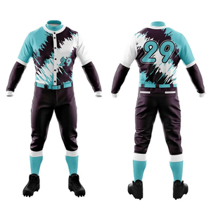2025 uniformes de baseball et de softball respirants personnalisés prix de gros ensemble d'uniformes de conception classique de couleur unie pour hommes - Product Image 1