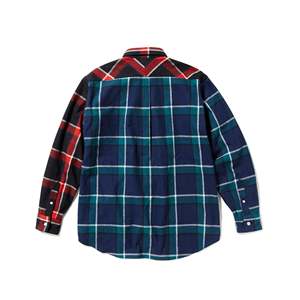 เสื้อเชิ้ตผ้าสักหลาดลายตารางสองสี [HPP-2358] เสื้อผู้ชายลำลอง ผ้าฝ้ายทอ 100% ไซส์ 6XL - Product Image 2