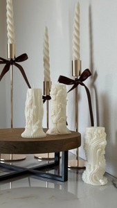 Bougeoir décoratif pour décoration de salon, centre de table pour événement de mariage avec finition dorée élégante et style antique - Product Image 2