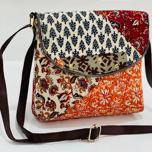 Stylish Fancy Double Partition Handblock Print Leather <b>Tote</b> <b>Bag</b> Model No. 1275 Portable Plain Made India Women Girls <b>Summer</b> - Product Image 1