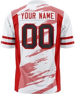 Custom Logo Sublimated American Football Jersey Set Youth Uniform with Short Sleeves Blank Jerseys Legging Shirt Style - Product Image 4
