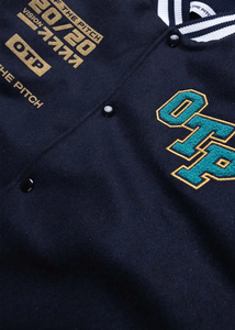 Dernière veste en jersey de sport universitaire décontractée de baseball avec logo personnalisé veste de baseball noire blanche pour hommes 2025 - Product Image 4