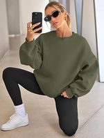 Sweat-shirt col montant en molleton délavé personnalisé avec logo OEM, broderie frontale et lettres brodées pour femme