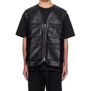 Gilet en cuir décontracté de haute qualité pour hommes - Product Image 2
