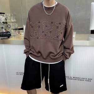 T-shirt en coton pour hommes surdimensionné 305g T-shirt à la mode lourd à manches courtes ample pour homme vente en gros - Product Image 1