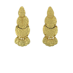 Nueva joyería de moda Primavera novia textura tachuelas pendientes hoja pendiente tendencias 2024 joyería de latón para mujer - Product Image 2