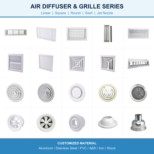 Griglia <span class=keywords><strong>di</strong></span> Ventilazione Quadrata in Lega <span class=keywords><strong>di</strong></span> Alluminio a Doppia Deflessione per Sistemi HVAC, Copertura per Condizionatore d'Aria - Product Image 4
