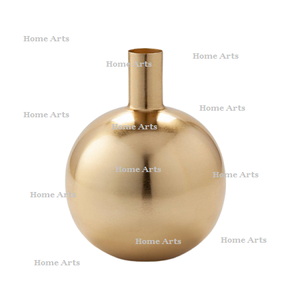 Vase à fleurs de forme ronde au design classique, qualité exclusive, taille personnalisée, vase en laiton pour salon - Product Image 1