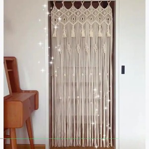 Cortinas de macramé para ventana Cortinas de puerta de macramé Decoración Bohemia para el hogar Cortina de fondo de macramé al por mayor de La India - Product Image 6