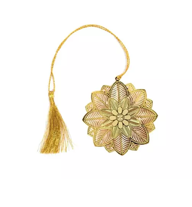 Marque-page crochet en laiton en forme de coeur design classique marqueur-page en laiton doré fait à la main prix bon marché artisanat naturel - Product Image 2