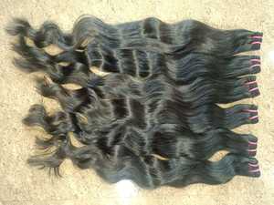 Extensiones de cabello humano hecho a mano de estilo ondulado natural sin procesar virgen India de la mejor calidad - Product Image 6