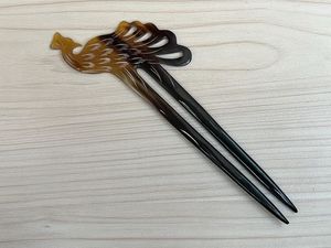 LIST HANDMADE POLISHED BUFFALO HORN HAIR ACCESSORIES Hair Fork Stick <b>Barrettes</b> <b>Clips</b> for Jewelry Matiss Hair Styling - Product Image 5
