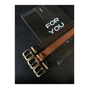Ceinture pour femme à 3 boucles, ceinture pour pantalon, ceinture pour veste, ceinture pour robe, ceinture pour chemise - Noir-Bordeau-Marron-Or - Product Image 3