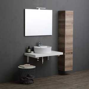 Vieste 20 X 49 cm <b>White</b> Metal Bathroom Wall Shelf <b>Bracket</b> - Product Image 2