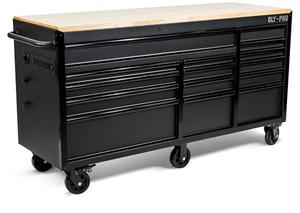Buy New 72 inch Heavy Duty Mobile <b>Tool</b> Chest <b>Tool</b> <b>Box</b> with Solid Wood Top Workbench 15-Drawer Rolling <b>Tool</b> Chest <b>Tool</b> Organizer - Product Image 2