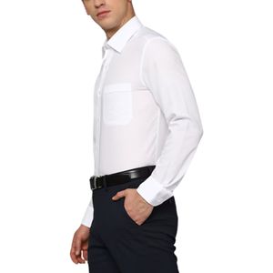 Camisa de negocios con botones de manga larga de estilo informal de invierno para hombre, cómoda, transpirable, antiarrugas - Product Image 4