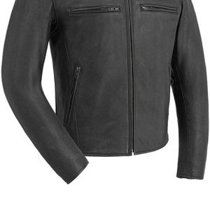 Chaqueta de cuero para hombre, diseño personalizado único con cuello alto de alta calidad, el mejor estilo para invierno, recién llegado - Product Image 5