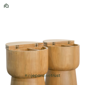 Mueble de Lujo para el Hogar, Mesita de Noche de Madera Maciza de Teca para Hotel, Alojamiento, Dormitorio, Armario de Almacenamiento, Mesa Auxiliar - Product Image 3