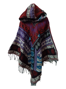 Laine acrylique tissu à capuche et poncho femmes vêtements hiver mode collection baggy poncho par rawat artisanat pn-052520 - Product Image 3