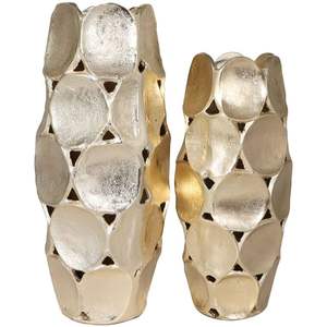 Florero de aluminio moderno de lujo al por mayor florero decorativo de mesa de metal para el hogar y el jardín florero decorativo con acabado de níquel - Product Image 2