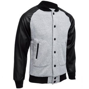 Chaquetas Varsity de Invierno para Hombre de Flyingkick Enterprises, Chaquetas Deportivas Lisas al por Mayor con Cuello Alto y Puños y Dobladillo Acanalados - Product Image 2