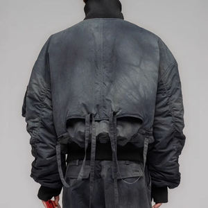 Chaqueta cortavientos de invierno personalizada de alta calidad para hombre con bolsillo con cremallera, chaqueta para hombre - Product Image 3