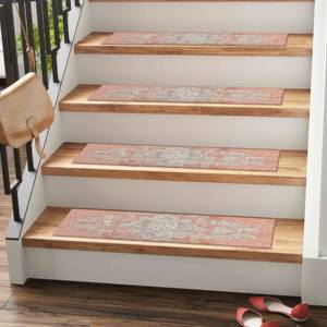 Modern Printed Rug: Soft Tones, Easy To Clean, Anti-Slip <b>Stair</b> <b>Treads</b>,Goblen - Product Image 4