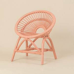 Top Quality Luxury Rattan <b>Dining</b> Room Decor Kid <b>Chair</b> <b>Blue</b> Color Moon Dinner <b>Chairs</b> for Children and Babies Factory Price - Product Image 3