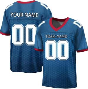 OEM Sublimation Custom <b>Retro</b> Mesh American <b>Football</b> Jersey for Youth Teams Breathable Quick Dry Fabric Youth Sports Uniform - Product Image 2
