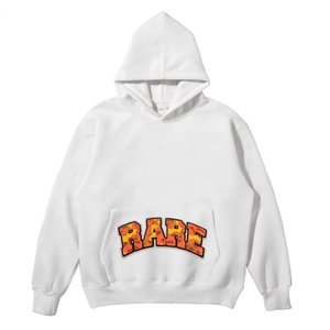 2025 Streetwear Pullover Botón de gran tamaño Sudaderas con capucha para hombres Sudaderas Bordado multicolor personalizado Parches Toalla Terry Material - Product Image 3