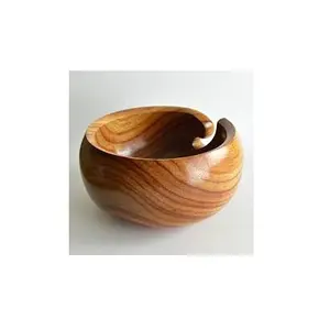 Wooden Decorative Yarn Bowl Handcrafted and Wool Yarn Holder For Knitting Design shinny polished for low price