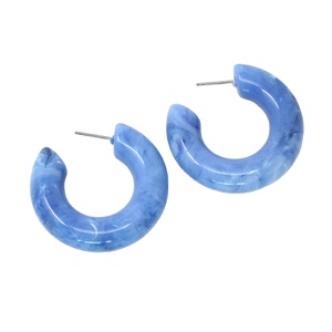 Forme ronde fabriqué en usine Design bois fille peinture léger boucles d'oreilles bijoux bijoux nouveauté acrylique - Product Image 6
