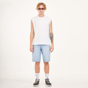 เสื้อกล้ามยูนิเซ็กซ์แบบมีซี่โครง รุ่นปี 2026 เสื้อกีฬาผู้ชาย ปรับแต่งโลโก้ได้ เสื้อยืดฟิตเนสยืดหยุ่น สไตล์ลำลองโชว์กล้ามเนื้อ เหมาะสำหรับออกกำลังกายฤดูร้อน - Product Image 5