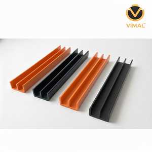 รางนำทางแบบ E-Channel ทำจากพีวีซีแข็งแบบกำหนดเอง สำหรับระบบประตูบานเลื่อนกระจกและระบบประตูแบบผลัก-ดึง - Product Image 2