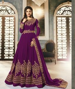 Georgette-diseñador de estilo indio de diseñador pesado para mujer, con bordado y trabajo lateral, conjunto de ropa elegante Dupatta - Product Image 1