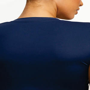 Sweat Proof Mid Impact Comfort 75% Nylon 25% Elasthanne Femmes Slim Fit Cropped 365 Cap Sleeve Indigo Blue T-Shirt - Product Image 6