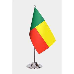 Drapeau de bureau personnalisé Bénin, drapeau de jardin imprimé numériquement, logo personnalisé, divers matériaux (nylon, vinyle, soie, polyester), usage automobile - Product Image 1