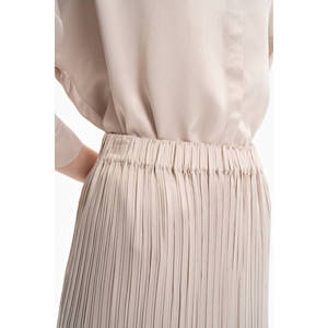 Jupe crayon plissée élégante à taille élastique pour filles - Satin doux avec broderie - Product Image 4