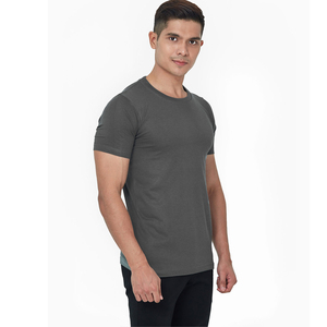 Venta al por mayor serigrafía Fitness cuello redondo Slim Fit bambú Spandex camiseta personalizada serigrafía bambú camiseta para hombres - Product Image 2